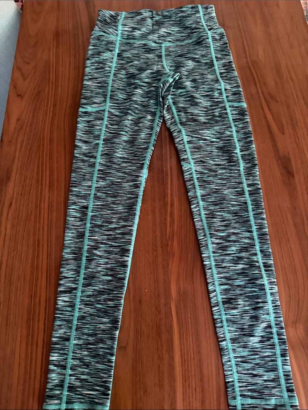 Kids Active Leggings in Teal and Black - Comfortable Stretch